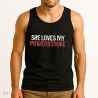 She Loves My Powerstroke Tank Top thumb 3