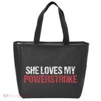 She Loves My Powerstroke Tote Bag thumb 0