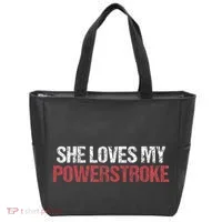 She Loves My Powerstroke Tote Bag thumb 0
