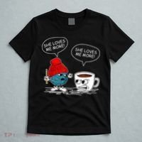 She Loves Me More Crochet Yarn And Coffee Funny Crocheting T-Shirt thumb 5