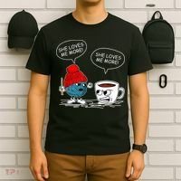 She Loves Me More Crochet Yarn And Coffee Funny Crocheting T-Shirt thumb 6