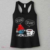 She Loves Me More Crochet Yarn And Coffee Funny Crocheting Women's Tank Top thumb 3