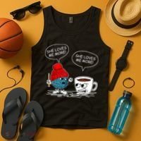 She Loves Me More Crochet Yarn And Coffee Funny Crocheting Tank Top thumb 4