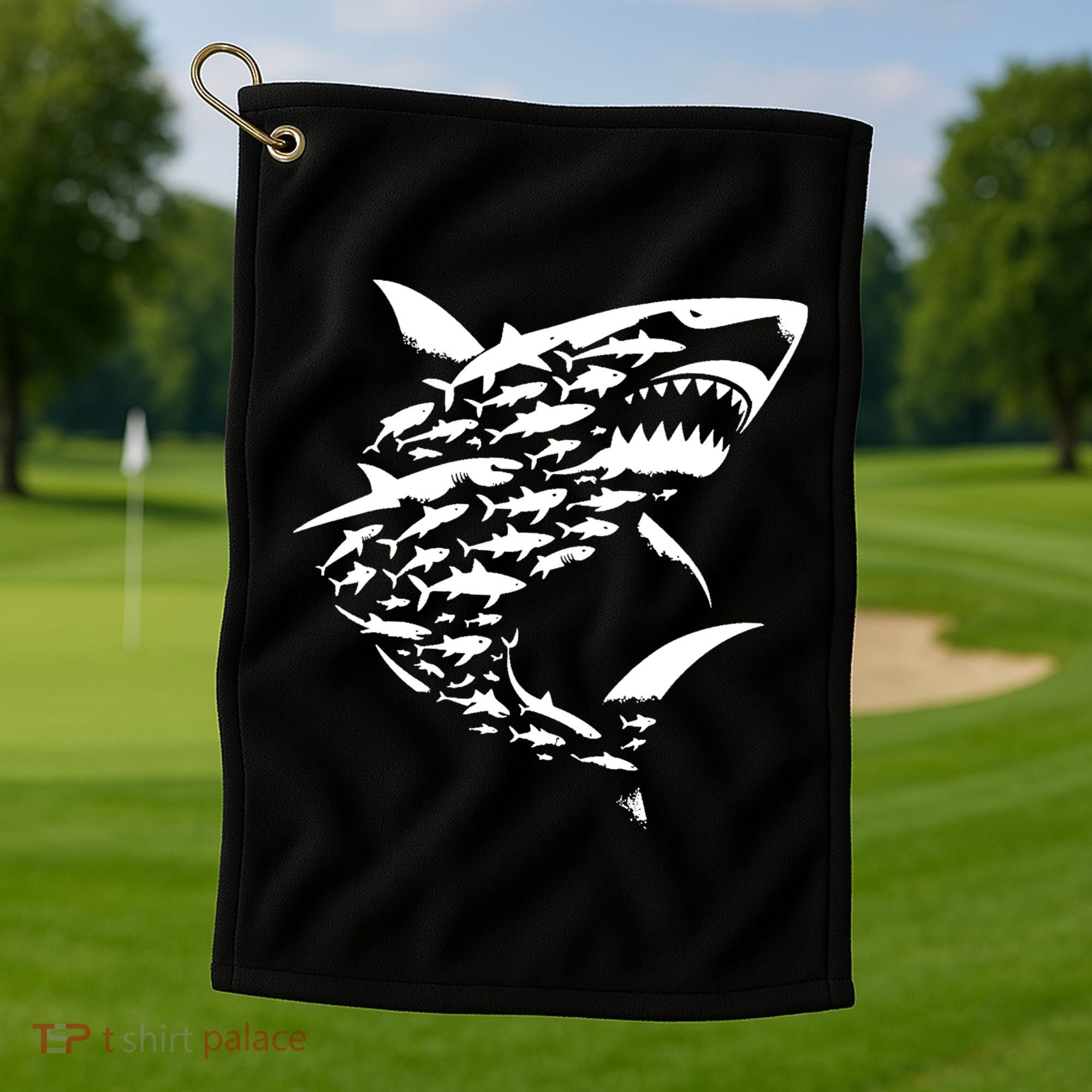 Shark Lover Marine Biology Animal Science Golf Towel