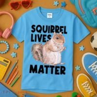 Squirrel Lives Matter Squirrel Lover Funny Animal Lover Kids T-Shirt thumb 3