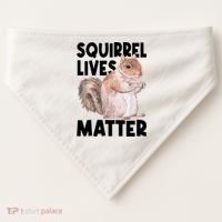 Squirrel Lives Matter Squirrel Lover Funny Animal Lover USA-Made Doggie Bandana thumb 0