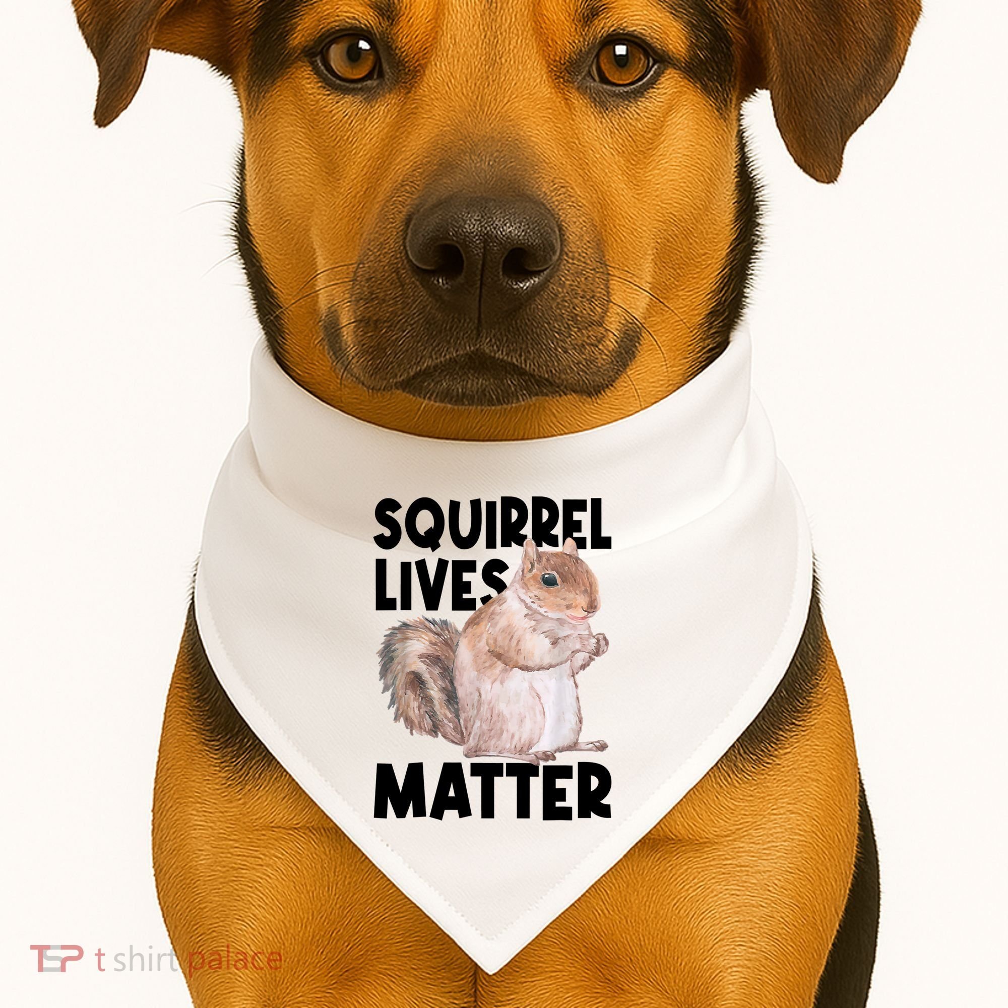 Squirrel Lives Matter Squirrel Lover Funny Animal Lover USA-Made Doggie Bandana