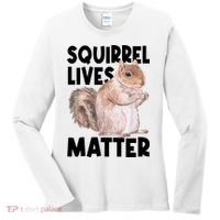 Squirrel Lives Matter Squirrel Lover Funny Animal Lover Women's Long Sleeve Shirt thumb 0