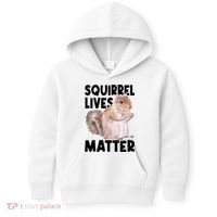 Squirrel Lives Matter Squirrel Lover Funny Animal Lover Kids Hoodie thumb 0