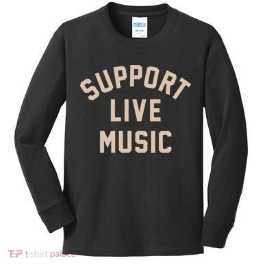 Support Live Music Kids Long Sleeve Shirt