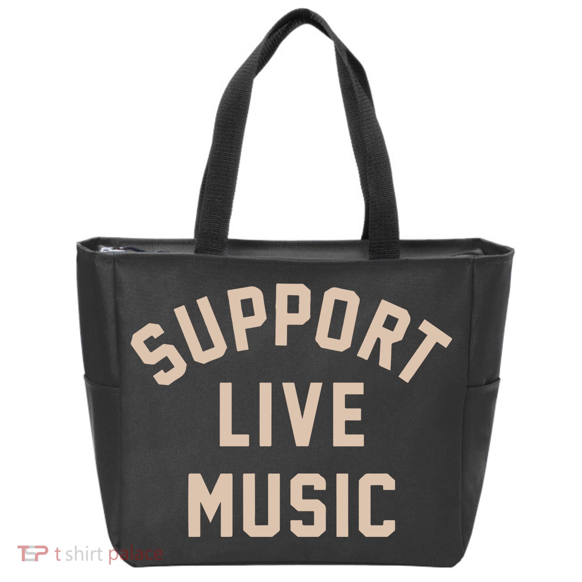 Support Live Music Tote Bag