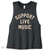Support Live Music Women's Racerback Cropped Tank thumb 0