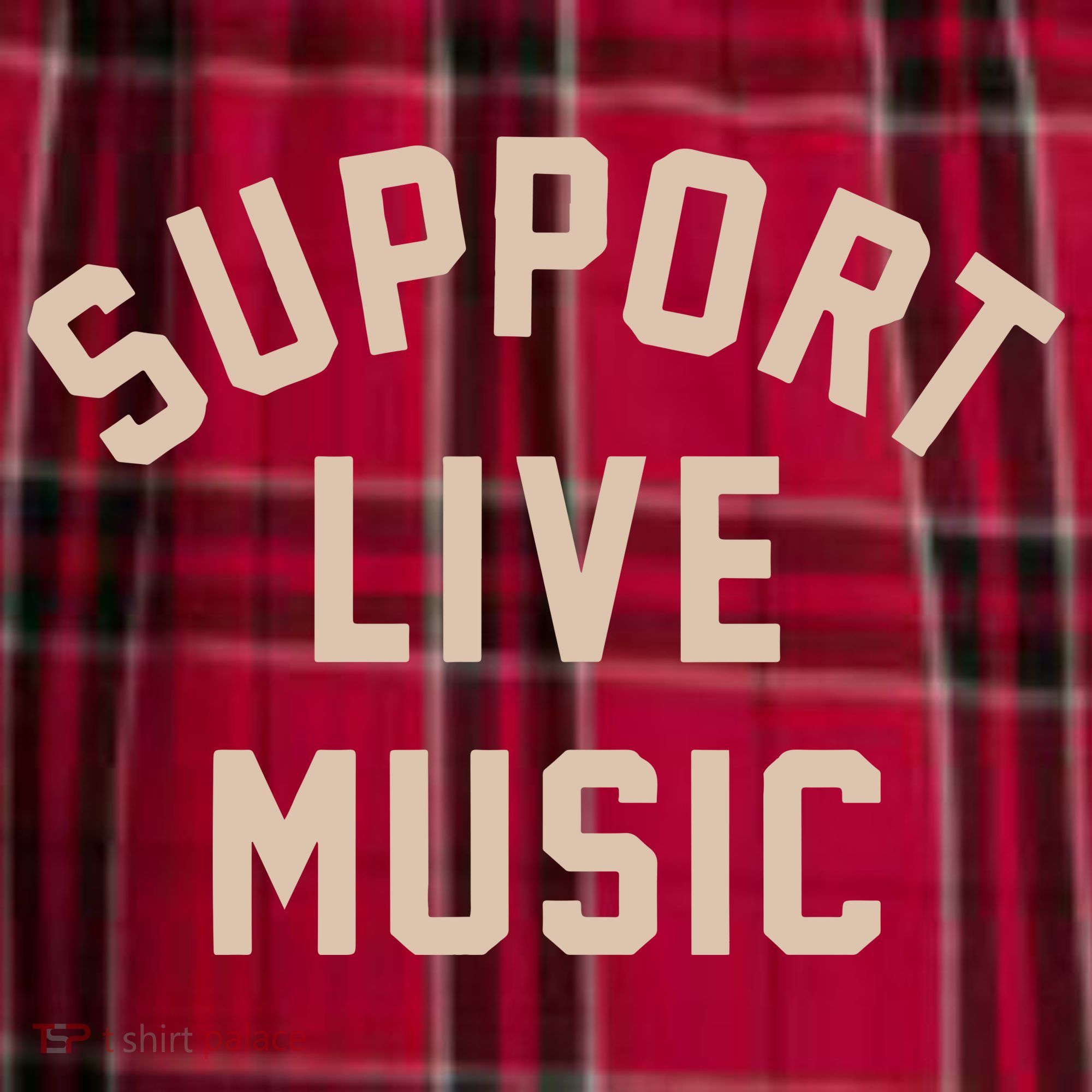 Support Live Music Women's Flannel Plaid Pajama Pants