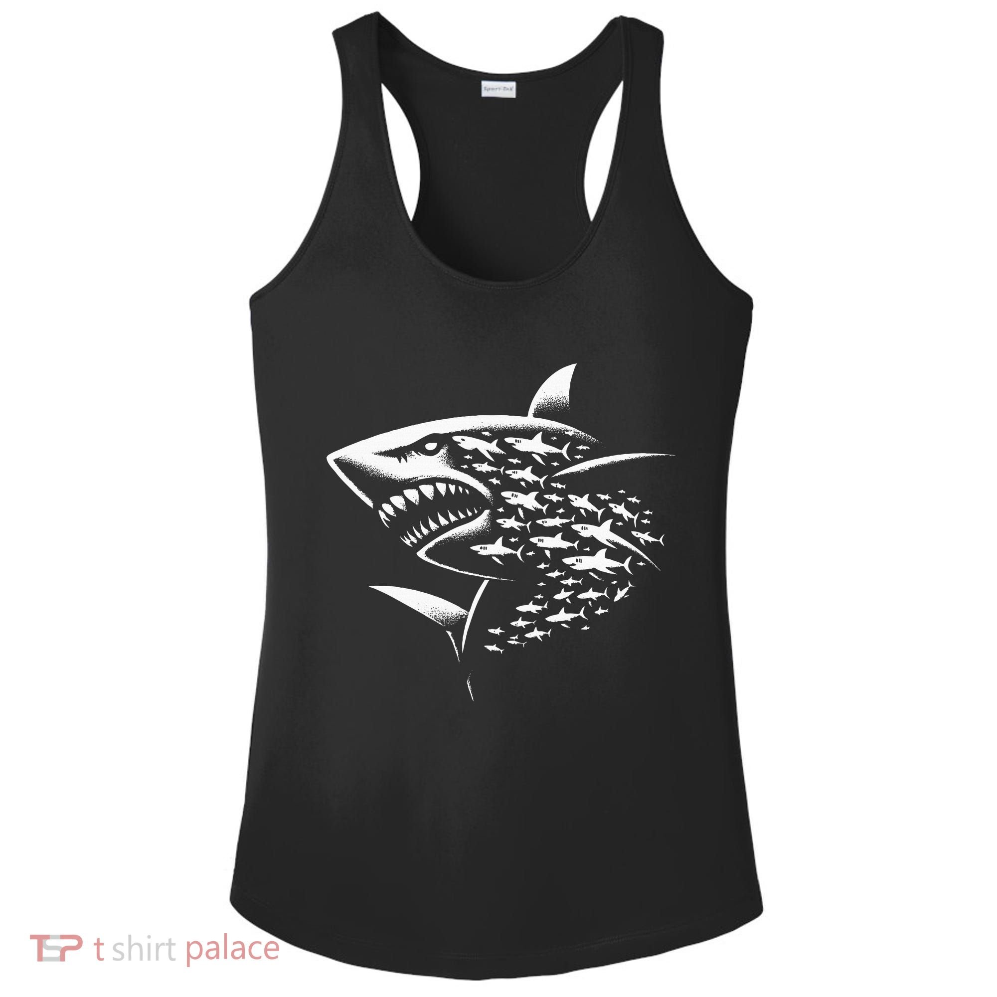 Sharks Lover Marine Biology Science Shark Ladies PosiCharge Competitor Racerback Tank