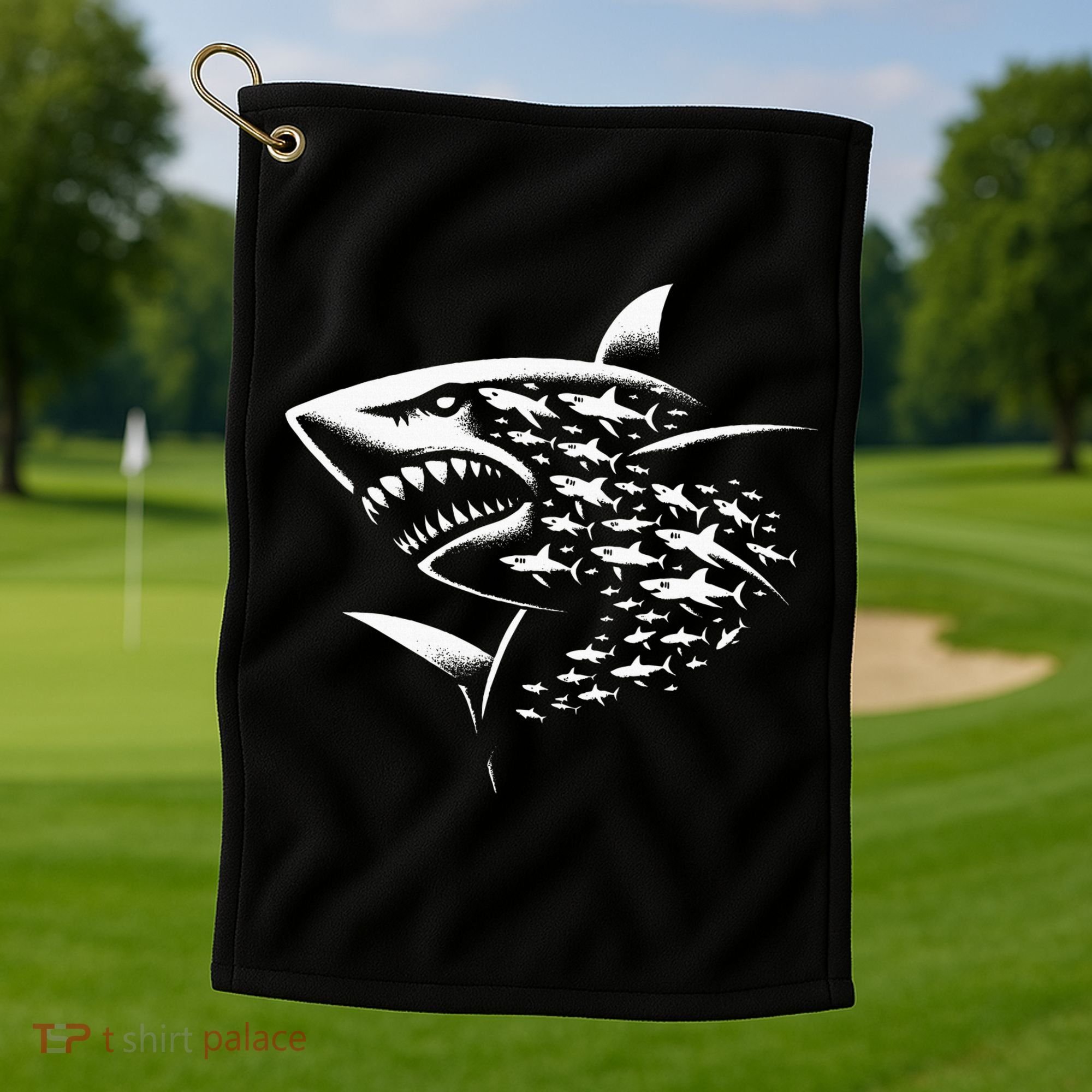 Sharks Lover Marine Biology Science Shark Golf Towel