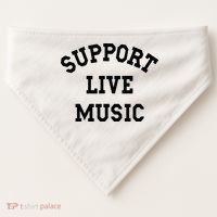 Support Live Music Local Bands Local Music USA-Made Doggie Bandana thumb 0