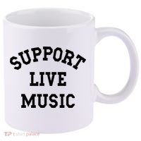 Support Live Music Local Bands Local Music 11oz C Handle Ceramic Mug thumb 0