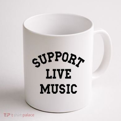Support Live Music Coffee Mug back
