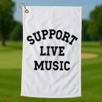 Support Live Music Golf Towel thumb 1