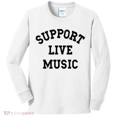 Support Live Music Kids Long Sleeve Shirt