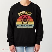 Science Like Magic But Real Funny Retro Science Teacher Women's Sweatshirt thumb 0