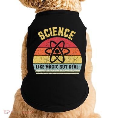 Science Like Magic But Real Funny Retro Science Teacher Doggie Tank