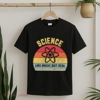 Science Like Magic But Real Funny Retro Science Teacher T-Shirt thumb 2