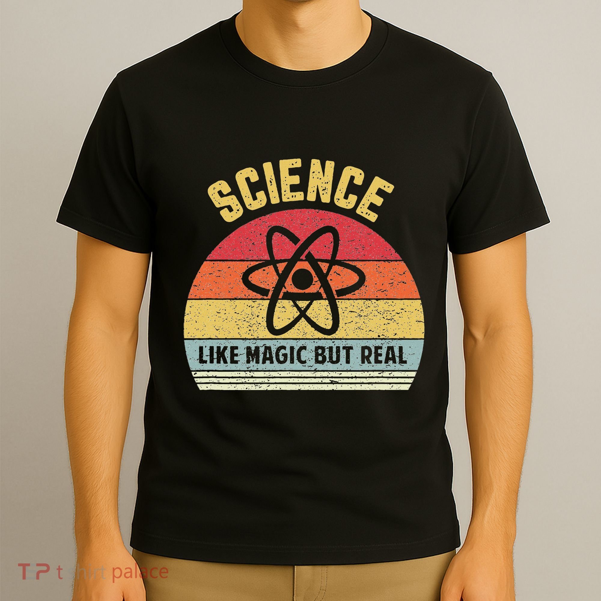 Science Like Magic But Real Funny Retro Science Teacher T-Shirt