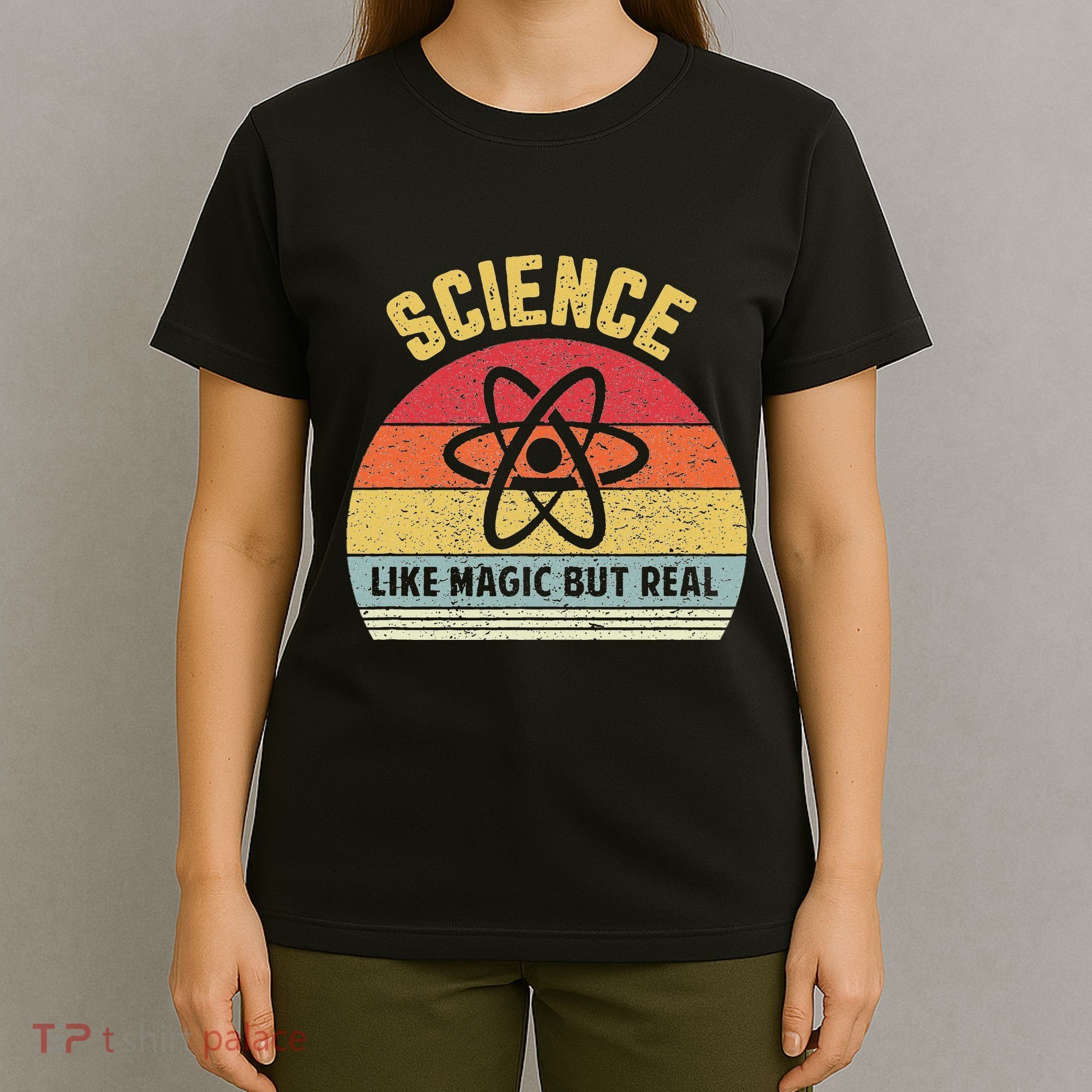 Science Like Magic But Real Funny Retro Science Teacher T-Shirt