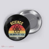 Science Like Magic But Real Funny Retro Science Teacher Button thumb 0
