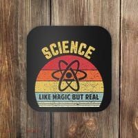 Science Like Magic But Real Funny Retro Science Teacher Coaster thumb 0