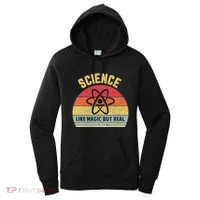 Science Like Magic But Real Funny Retro Science Teacher Women's Hoodie thumb 0