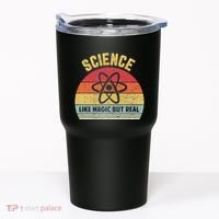 Science Like Magic But Real Funny Retro Science Teacher Tumbler thumb 0
