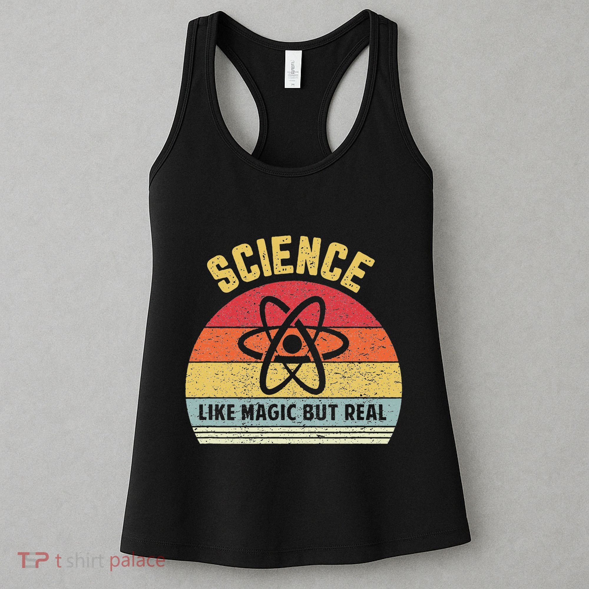 Science Like Magic But Real Funny Retro Science Teacher Women's Tank Top