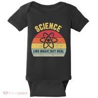 Science Like Magic But Real Funny Retro Science Teacher Baby Bodysuit thumb 0