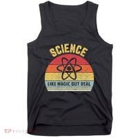 Science Like Magic But Real Funny Retro Science Teacher Tank Top thumb 0