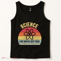Science Like Magic But Real Funny Retro Science Teacher Tank Top thumb 2