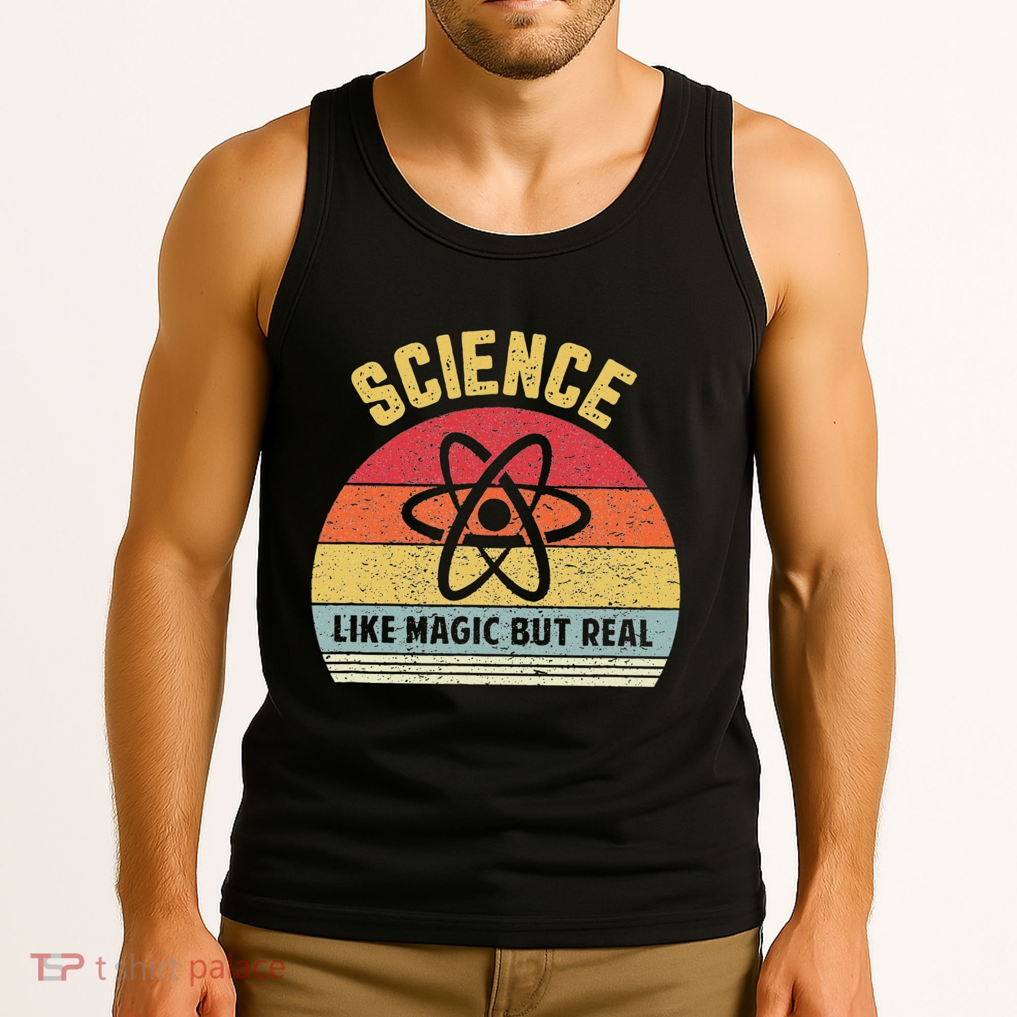 Science Like Magic But Real Funny Retro Science Teacher Tank Top
