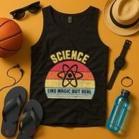 Science Like Magic But Real Funny Retro Science Teacher Tank Top thumb 4