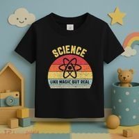 Science Like Magic But Real Funny Retro Science Teacher Toddler T-Shirt thumb 3