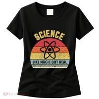 Science Like Magic But Real Funny Retro Science Teacher Women's T-Shirt thumb 0