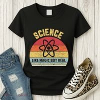 Science Like Magic But Real Funny Retro Science Teacher Women's T-Shirt thumb 3