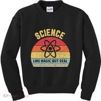 Science Like Magic But Real Funny Retro Science Teacher Kids Sweatshirt thumb 0
