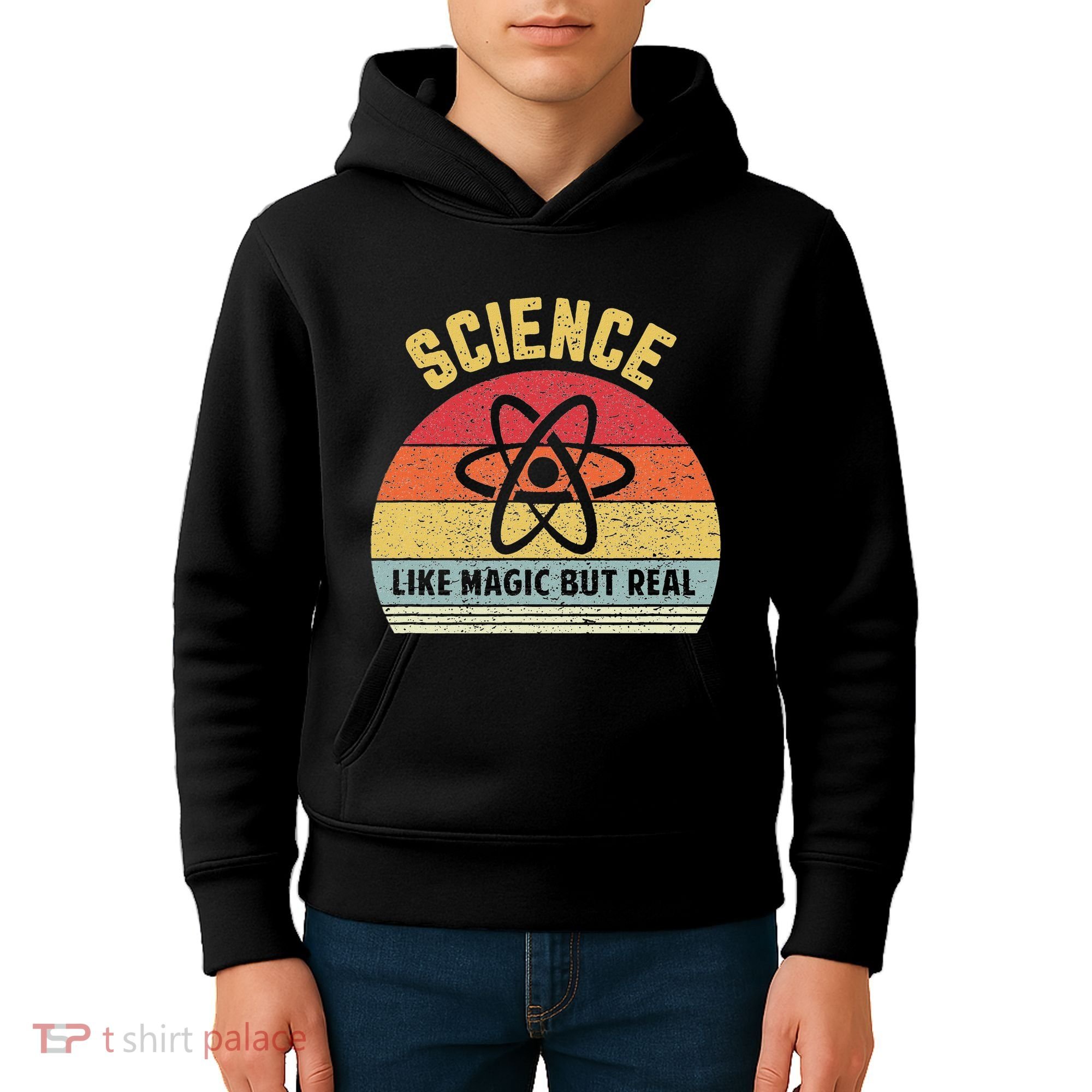 Science Like Magic But Real Funny Retro Science Teacher Kids Hoodie