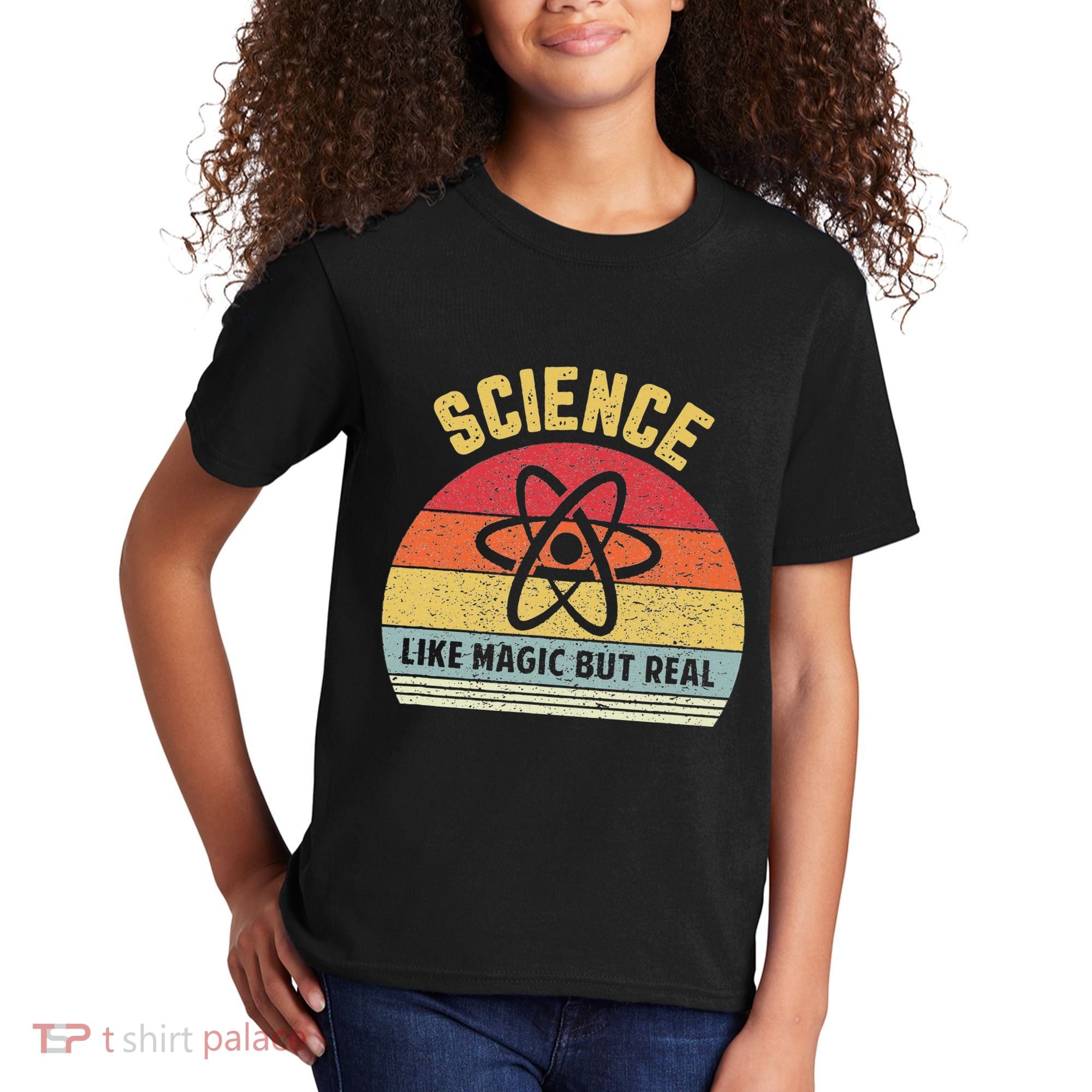 Science Like Magic But Real Funny Retro Science Teacher Kids T-Shirt