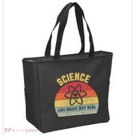 Science Like Magic But Real Funny Retro Science Teacher Tote Bag thumb 2