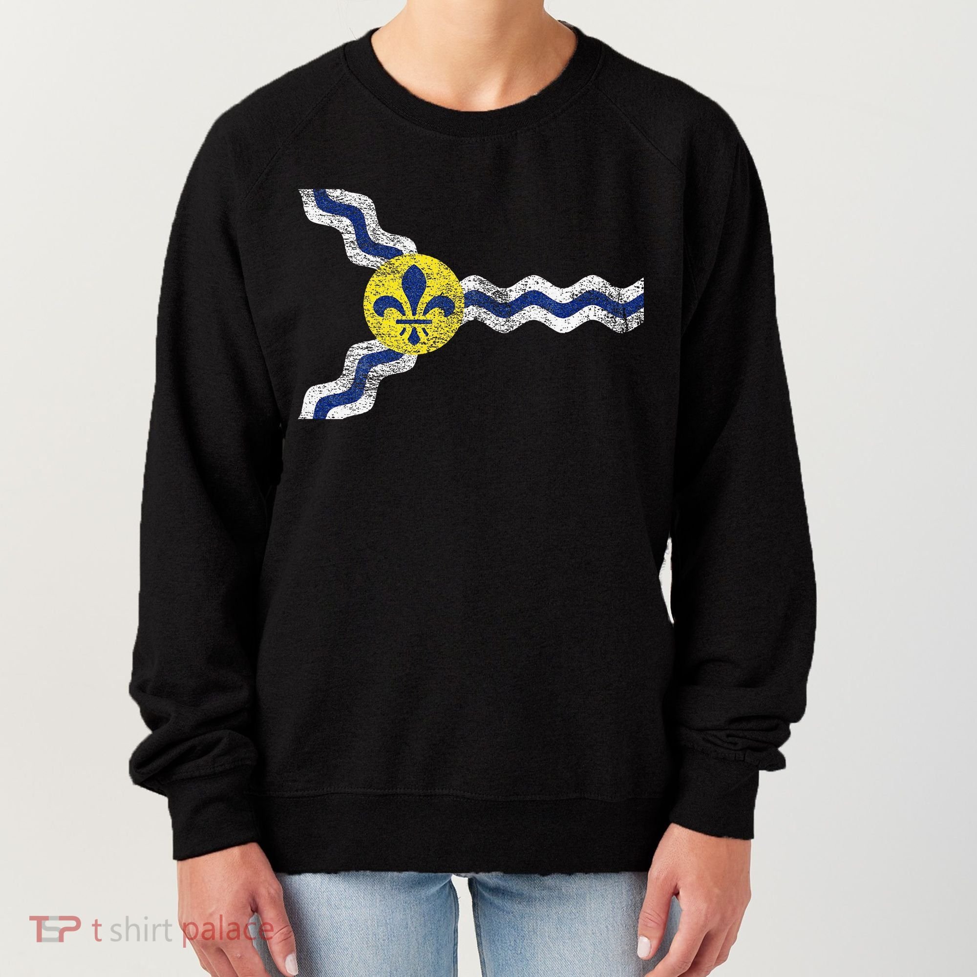 St. Louis Miss Souri Fleur De Lis Flag Women's Sweatshirt
