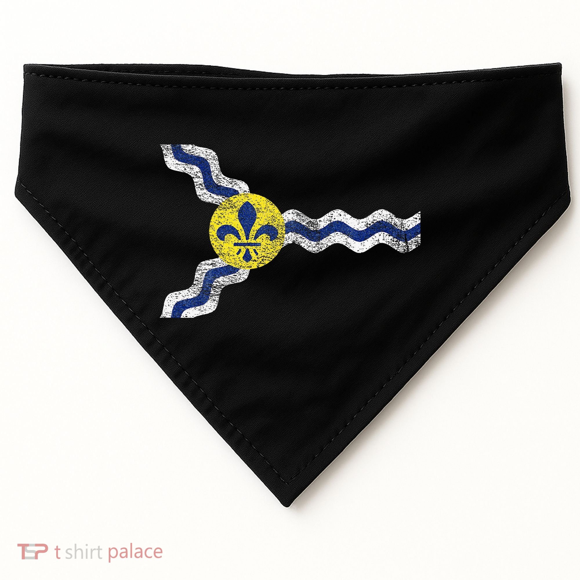 St. Louis Miss Souri Fleur De Lis Flag USA-Made Doggie Bandana