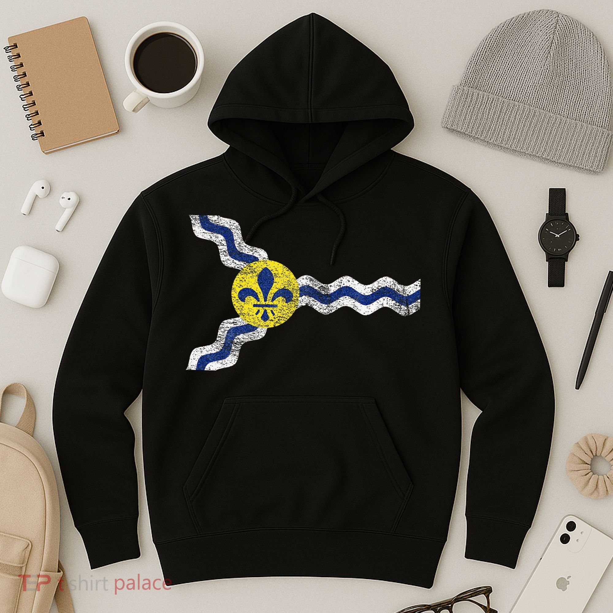 St. Louis Miss Souri Fleur De Lis Flag Hoodie