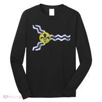 St. Louis Miss Souri Fleur De Lis Flag Long Sleeve Shirt thumb 0